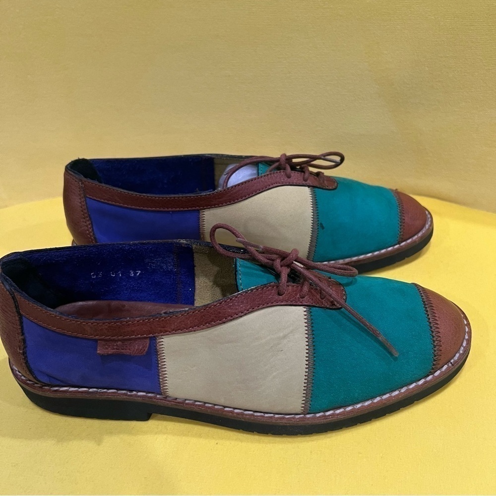 BALLY Color Block Flat Shoes size 37. - Picture 14 of 17
